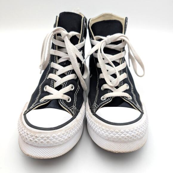 Converse Chuck Taylor All Star Canvas Platform High Top Shoes Kids Black US5.5 - Picture 2 of 14